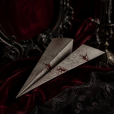 a paper plane, clean minimal composition on a plain background, no text