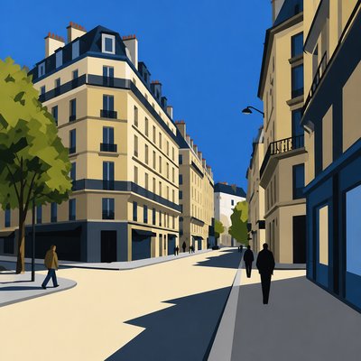Hard-edge Painting Style Style Transfer Example