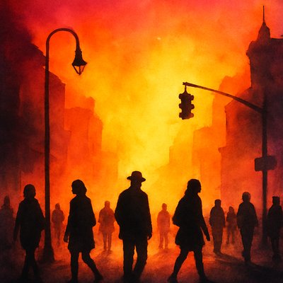 urban street with city activity