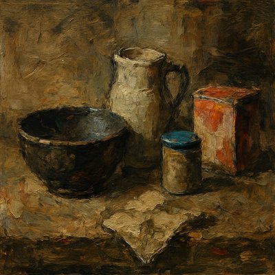 still life with everyday objects