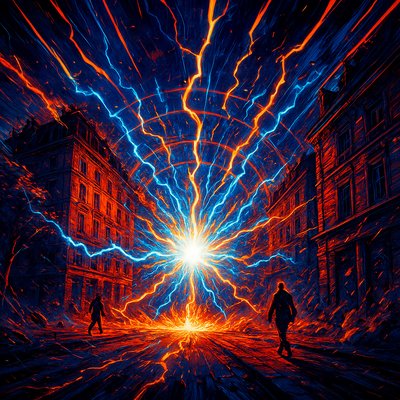 Shounen Power-Up Aura Portrait Style Transfer Example