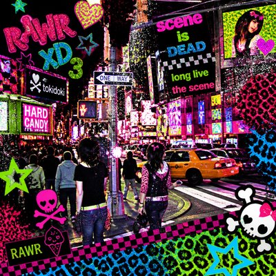 urban street with city activity — Scene Aesthetic