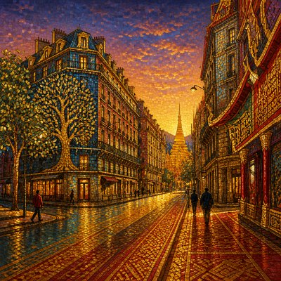 Lao Art Style Style Transfer Example