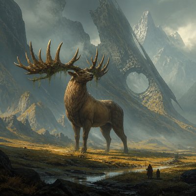 animal standing in natural pose — Concept Art Style