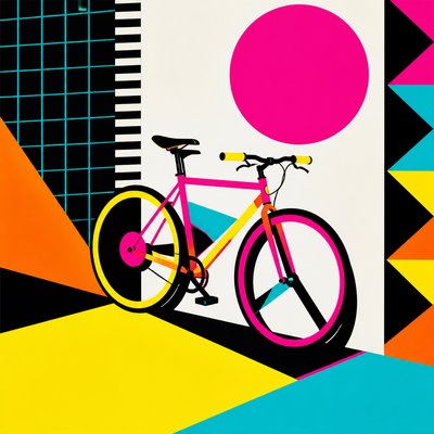 bicyle resting against a wall