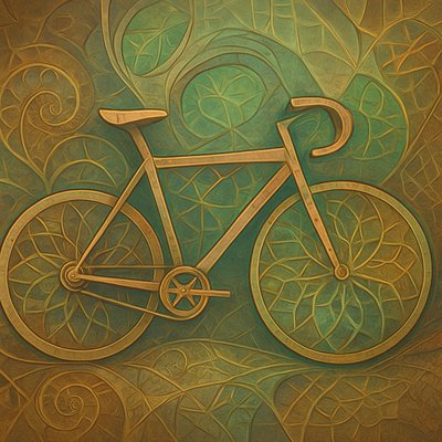 bicyle resting against a wall