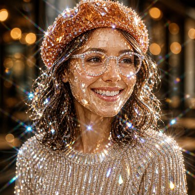 Crystal Jewelry Style Style Transfer Example