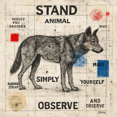 animal standing in natural pose