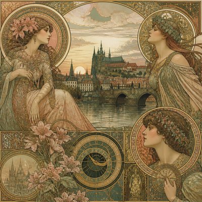 wide landscape with natural scenery — Czech Art Style