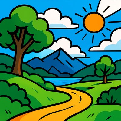 wide landscape with natural scenery