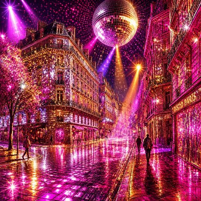 Disco Aesthetic Style Transfer Example