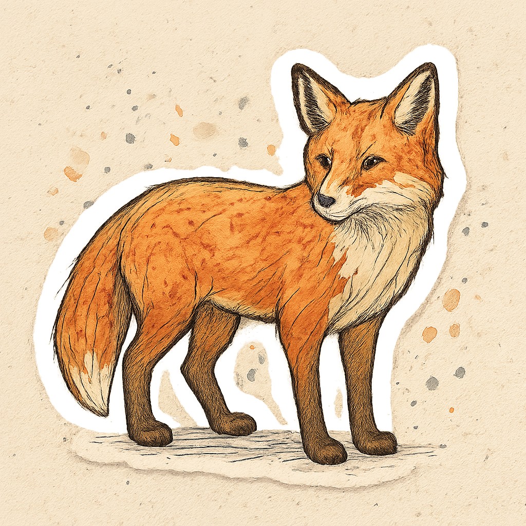 animal standing in natural pose