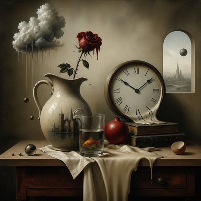 still life with everyday objects