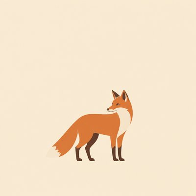 animal standing in natural pose — Simplicity Art Style
