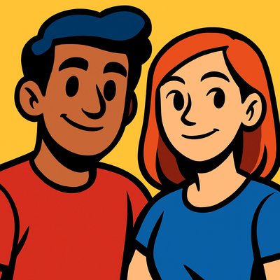 portrait of two people together