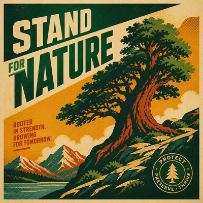 a tree in nature — Poster Art Style
