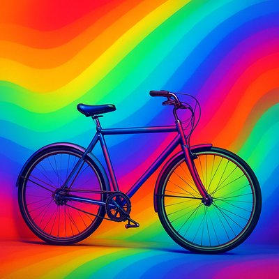 bicyle resting against a wall