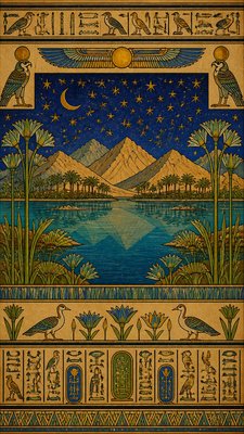 a tranquil mountain lake beneath a starry night sky, no people, no text