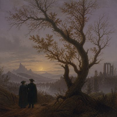 a tree in nature — Dresden Romantic Art Style