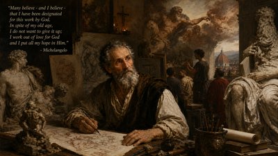 "Many believe - and I believe - that I have been designated for this work by God. In spite of my old age, I do not want to give it up; I work out of love for God and I put all my hope in Him.”
- Michelangelo 