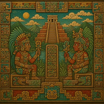 wide landscape with natural scenery — Pre-Columbian Art Style