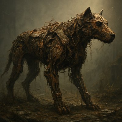 animal standing in natural pose