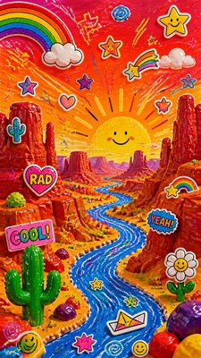 a desert canyon under a dramatic sunset sky, no people