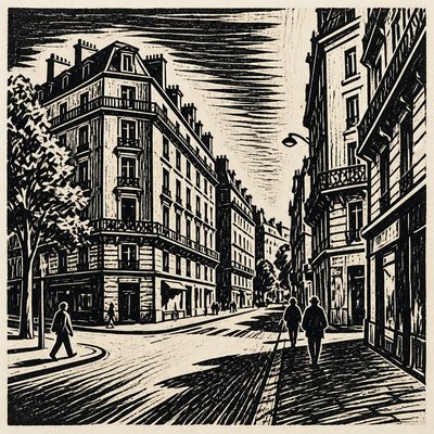 Woodcut Print Style Style Transfer Example