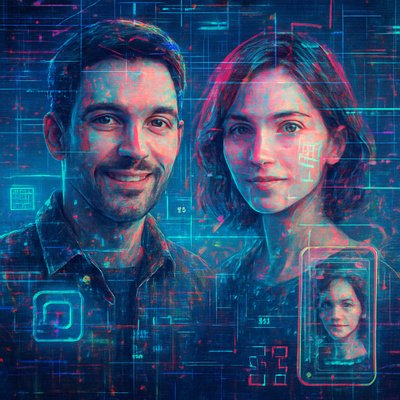 portrait of two people together