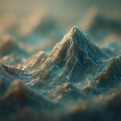 serene landscape with mountains and water