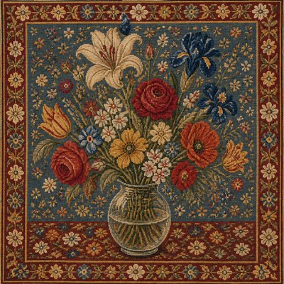 bouquet of flowers in a glass vase