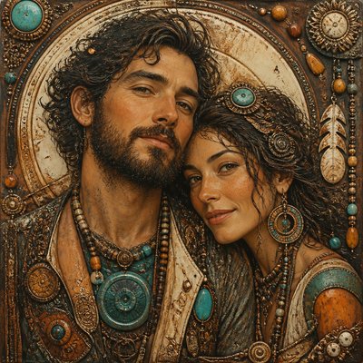portrait of two people together — Bohemian Jewelry Design