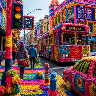 urban street with city activity