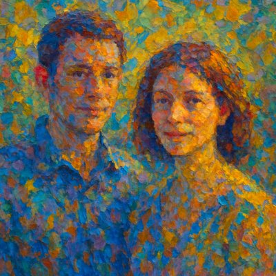 portrait of two people together
