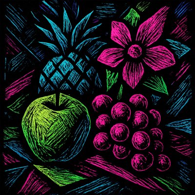 Neon Noir Woodcut 3