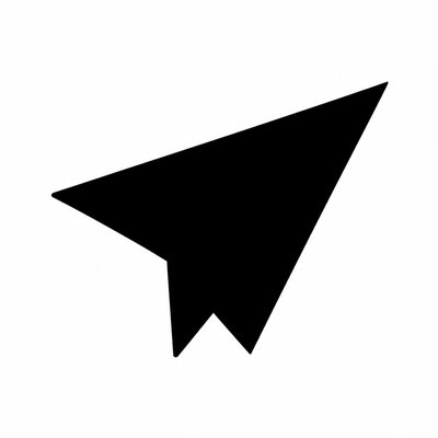 a paper plane, clean minimal composition on a plain background, no text