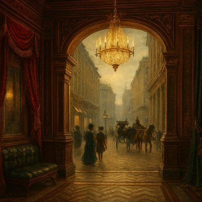 urban street with city activity
