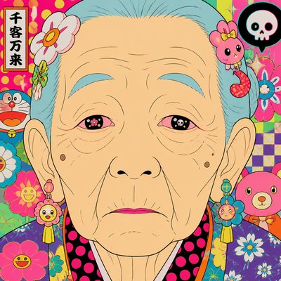 close-up portrait of an elderly person with expressive weathered features