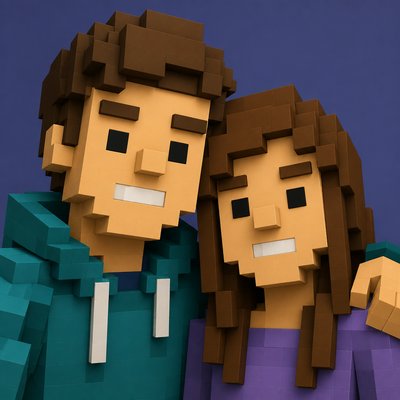 portrait of two people together