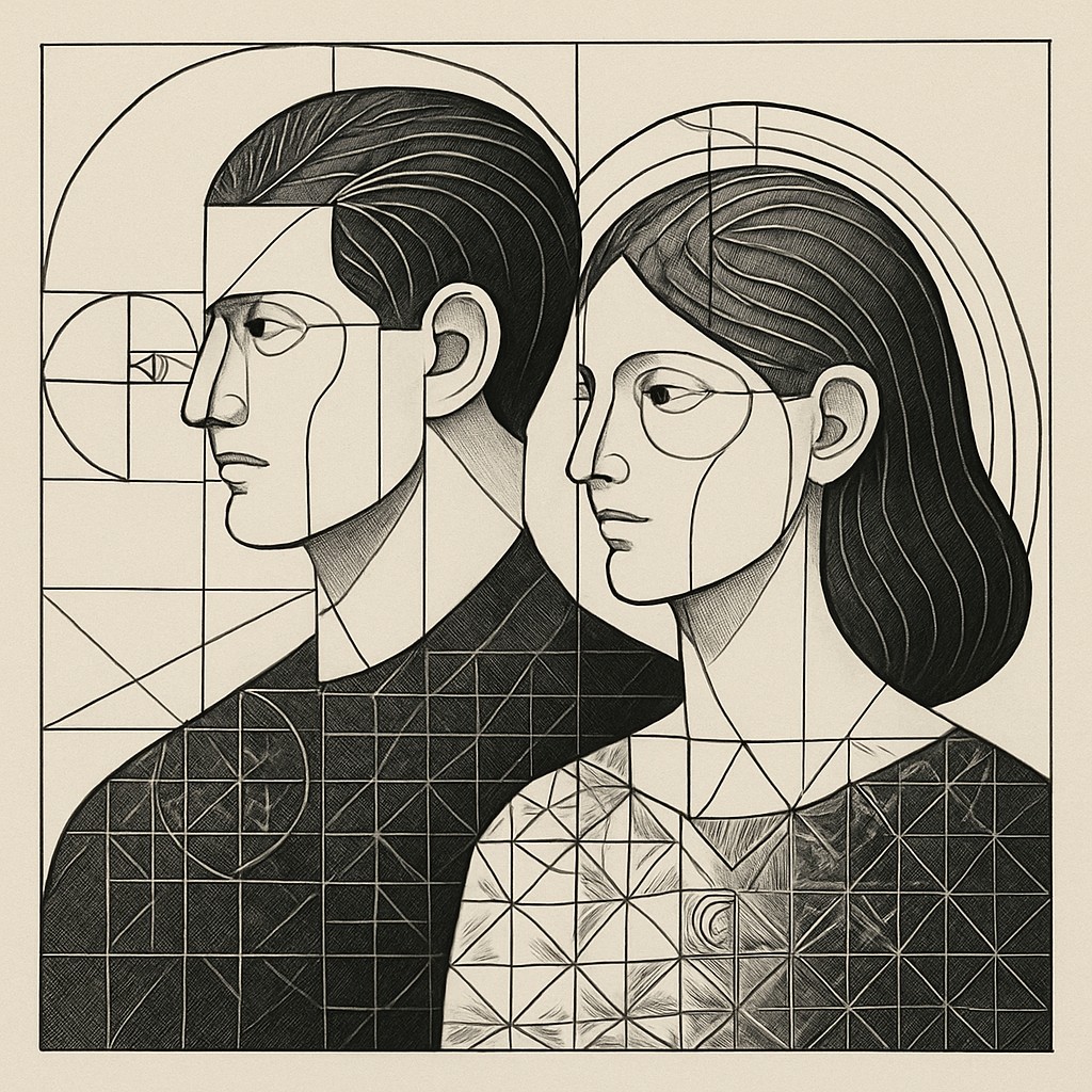 portrait of two people together