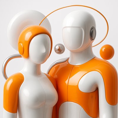 portrait of two people together