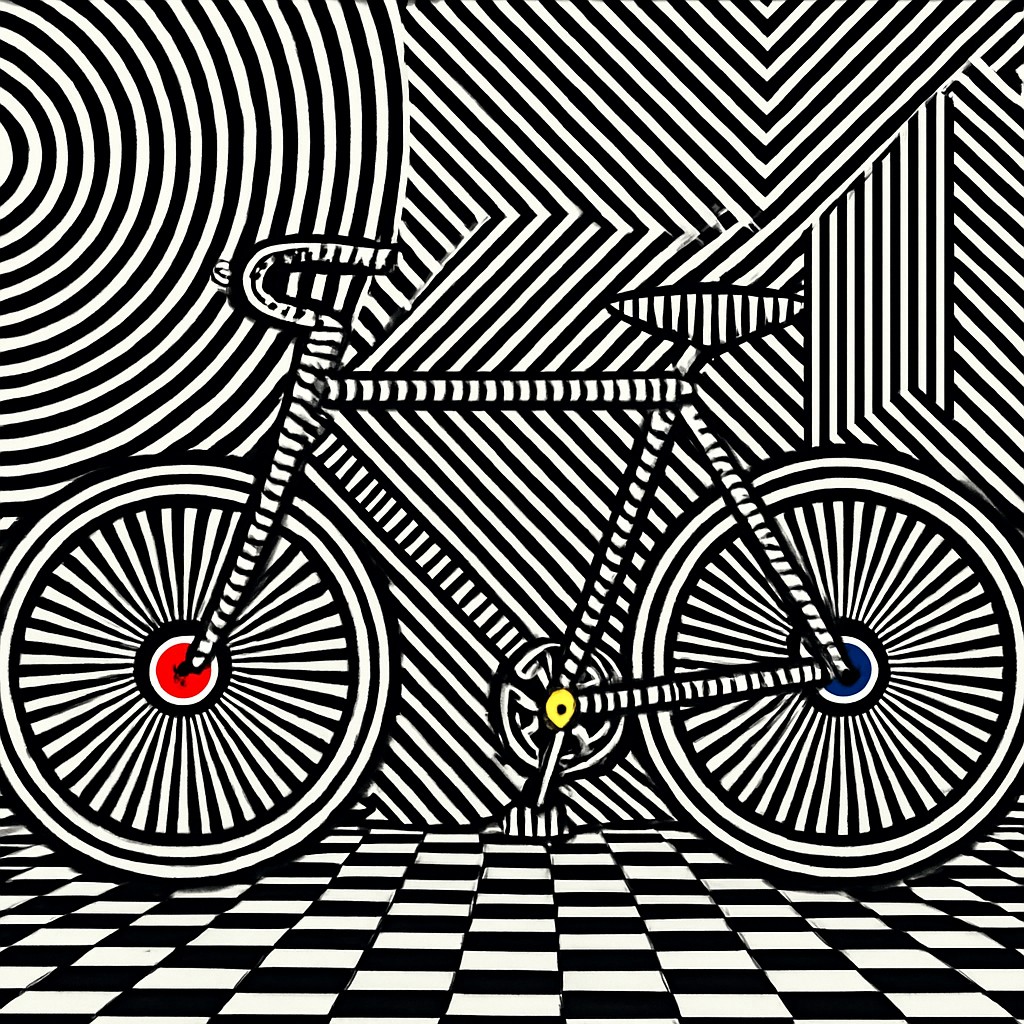 bicyle resting against a wall