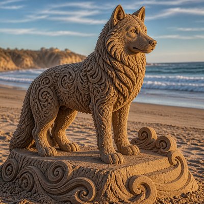 animal standing in natural pose — Sand Sculpture Style
