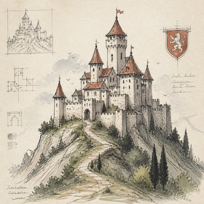 majestic castle on a hilltop