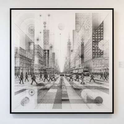 urban street with city activity