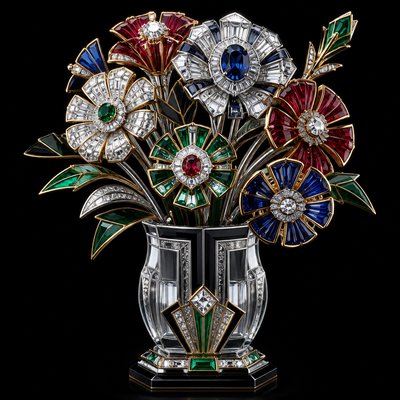 bouquet of flowers in a glass vase