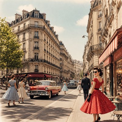 Vintage 50s Fashion Style Style Transfer Example