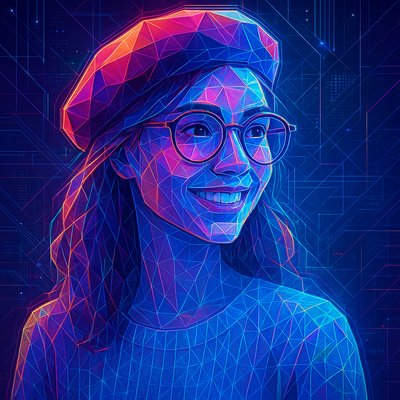 Digital Geometric Art Style Transfer Example
