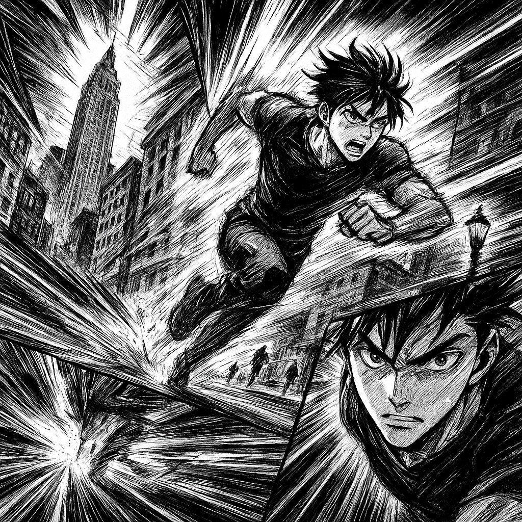 Sports Manga Art Style Style Transfer Example