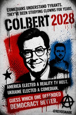 a political poster with a political image on it